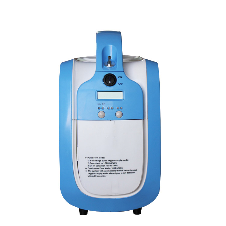 3LPM ອົກຊີເຈນທີ່ Portable Oxygen Concentrator ກັບ Battery Power Pulse Flow ແລະການໄຫຼຢ່າງຕໍ່ເນື່ອງ