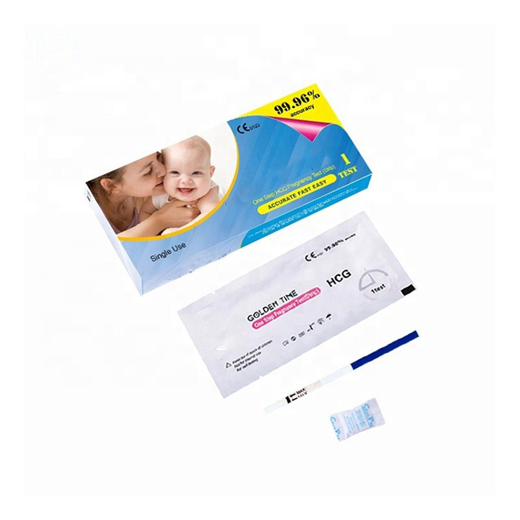 99.9% ຄວາມຖືກຕ້ອງສູງ Mamma Perfect Hcg Pregnancy Test Rapid Strip