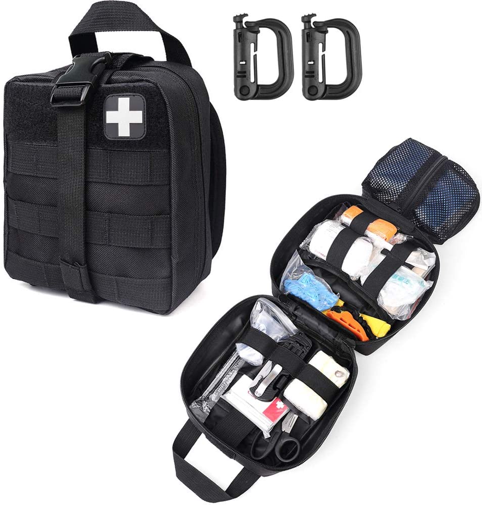 BlackTactical First Aid ຖົງແພດທະຫານ ລວມມີຊຸດກາແດງ